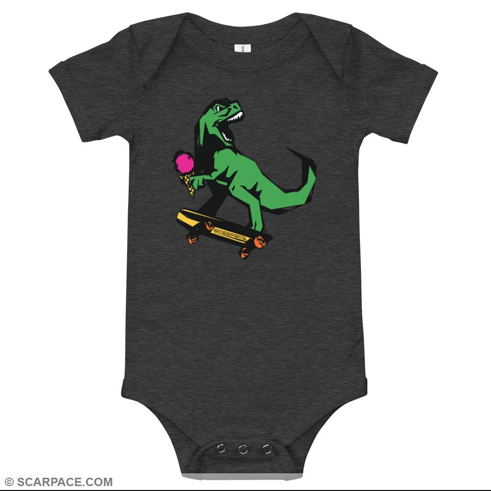 Baby One Piece Outfit, T-Rex Skate Punk