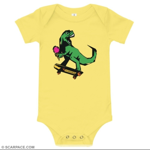 Baby One Piece Outfit, T-Rex Skate Punk