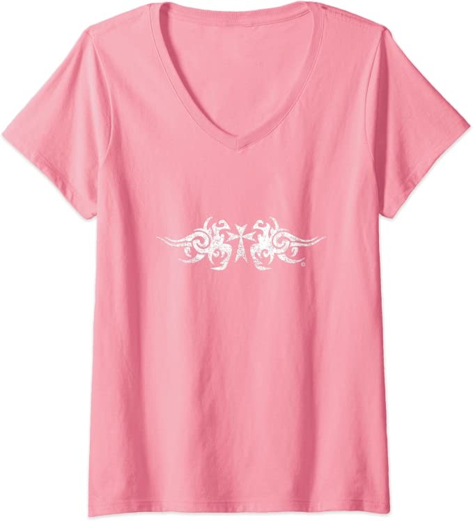 Women’s Beautiful & Faithful Cross Wings Graphic V-Neck T-Shirt