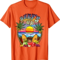 Surf\’s Up with Beach Sunset Funny Gift Watermelon Sugar T-Shirt